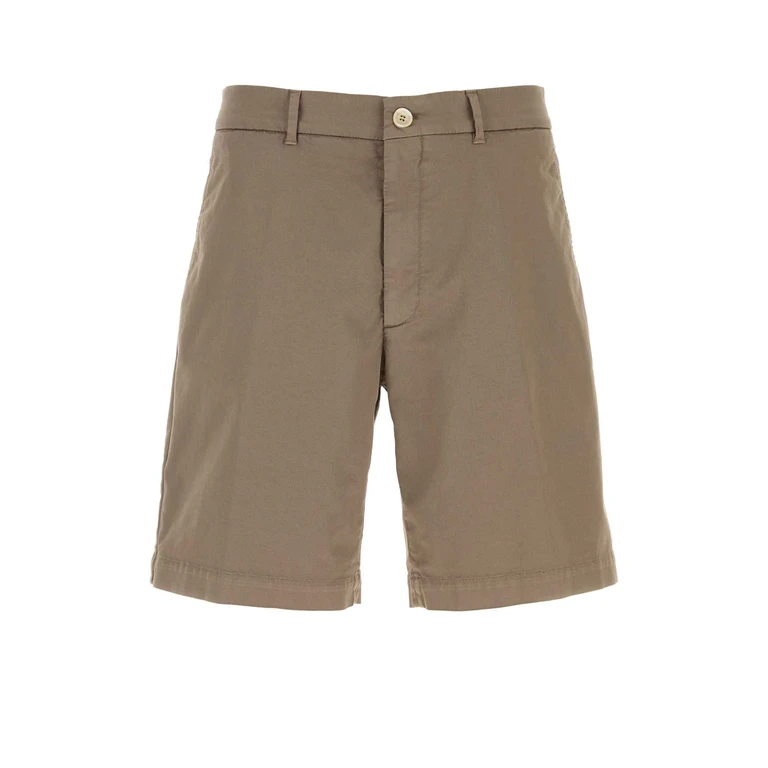 Brunello Cucinelli Mud Stretch Cotton Bermuda Shorts C6046 Exterior: Elastane - Men