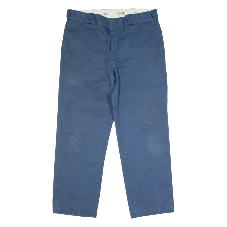 DICKIES 874 Chino Style Workwear Mens Trousers Blue Classic Straight W36 L29