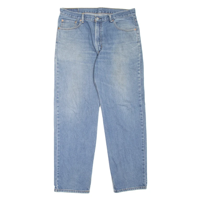LEVI'S 550 Jeans Mens Blue Relaxed Tapered Stone Wash W36 L32