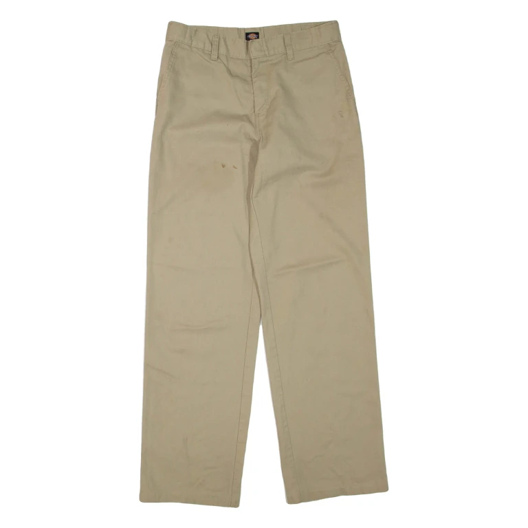 DICKIES Womens Trousers Beige Regular Straight W28 L30