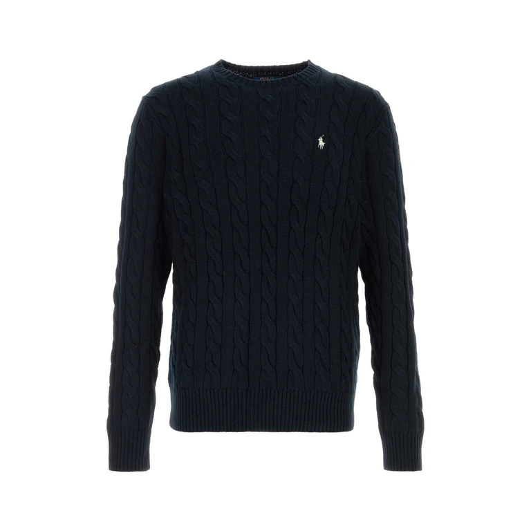 Polo Ralph Lauren Dark Blue Cotton Sweater Hunternavywc8135pp Exterior: Maglieria - Men