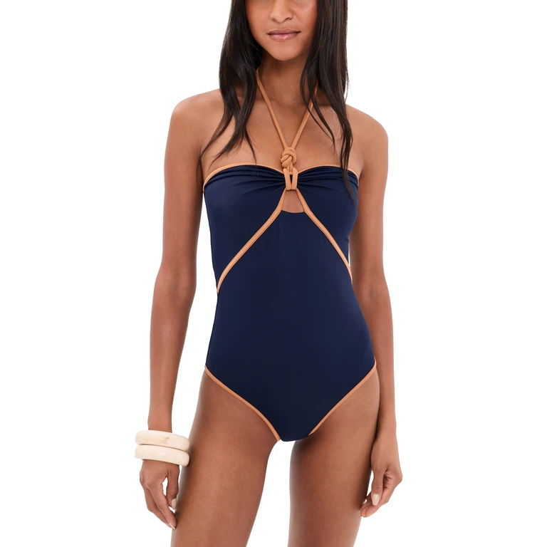 Johanna Ortiz Salt and Saddle One-Piece Swim Suit Navy XS