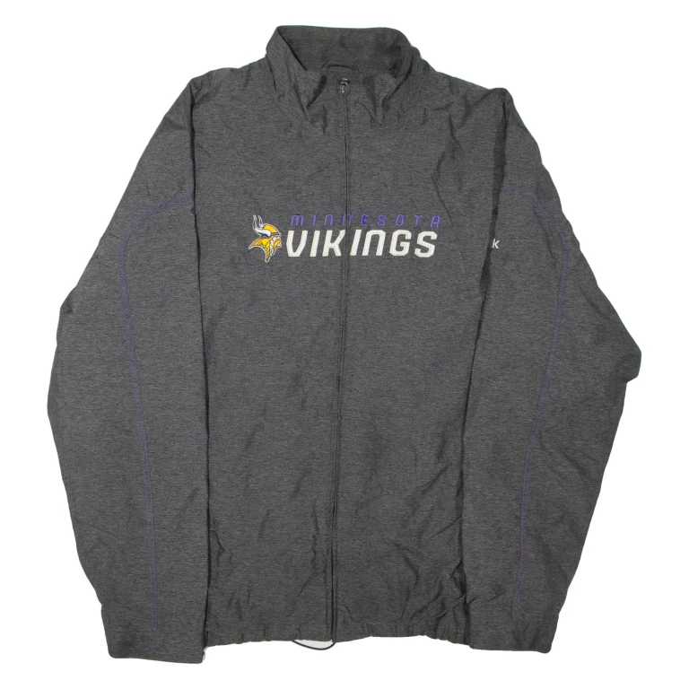 NFL Minnesota Vikings Mens Track Jacket Grey USA XL