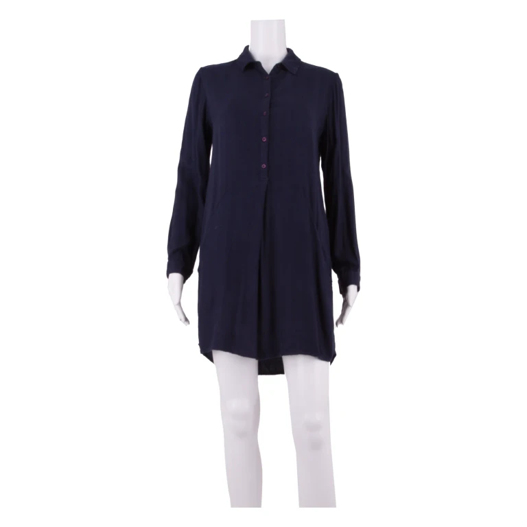 FAT FACE Womens Shirt Dress Blue Long Sleeve Knee Length UK 10
