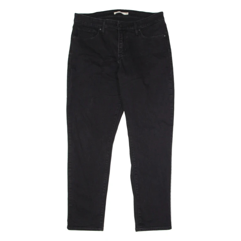 LEVI'S 316 Shaping Womens Jeans Black Regular Skinny Stone Wash W34 L30