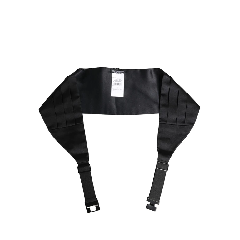 Dolce & Gabbana Black Silk Wide Belt Waist Cummerbund - Men