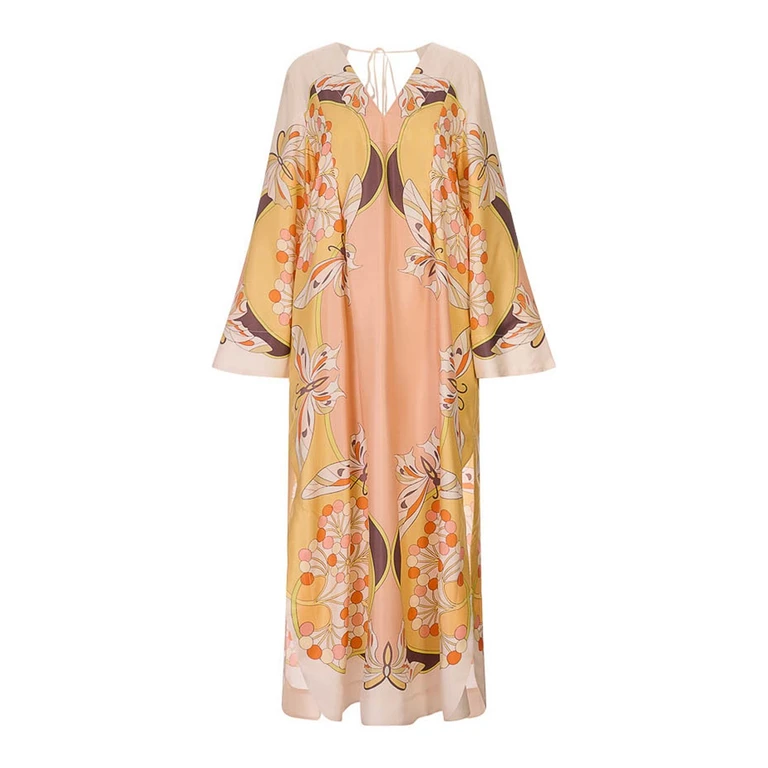 La DoubleJ Robe Au Genou - Rose (DRE1022SIL029FLO08PI02)