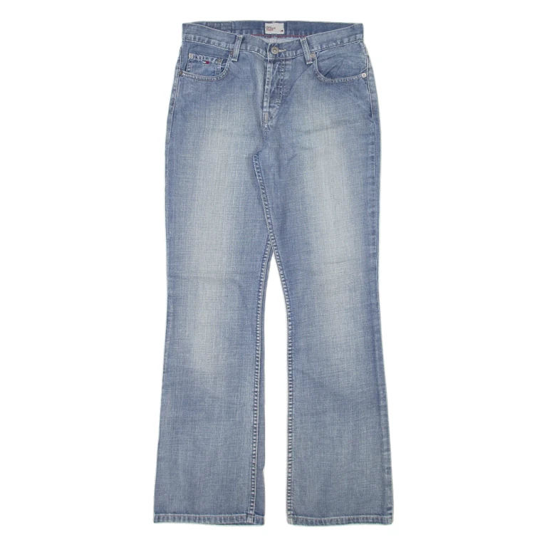 TOMMY HILFIGER Womens Jeans Blue Regular Bootcut Stone Wash W30 L32
