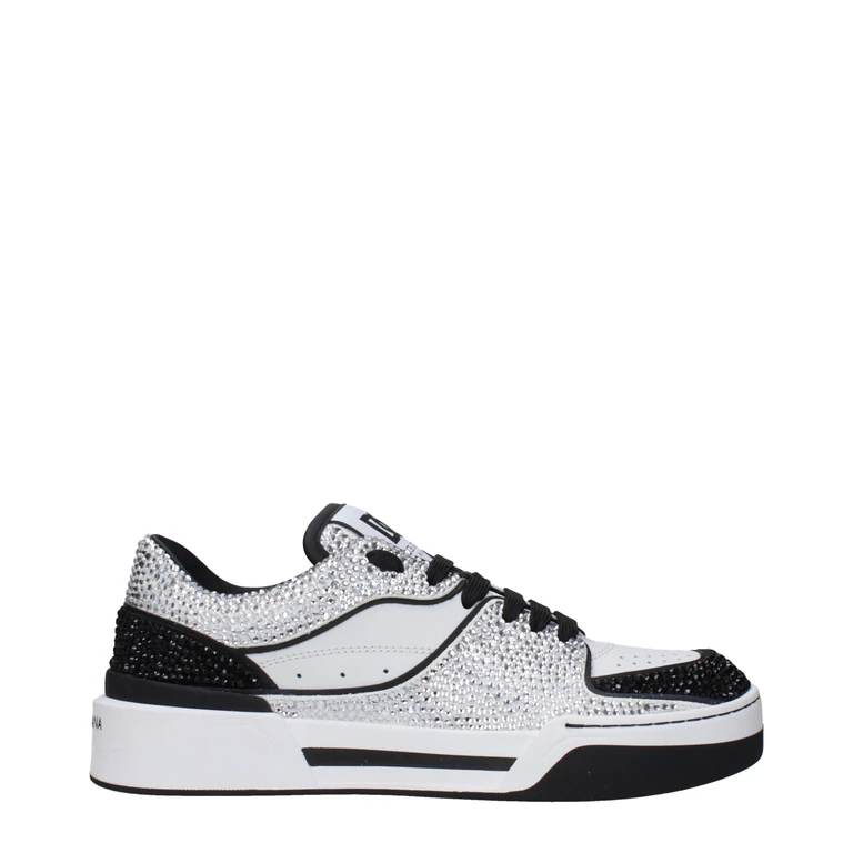 White Leather Low Top Sneakers - Women