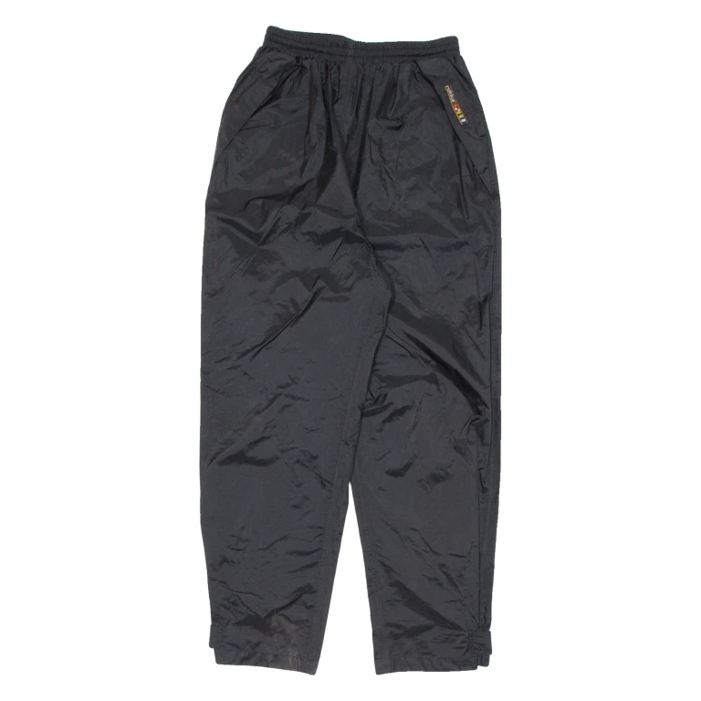 RUKKA Mens Rain Trousers Black Nylon Wide-Leg S W25 L28