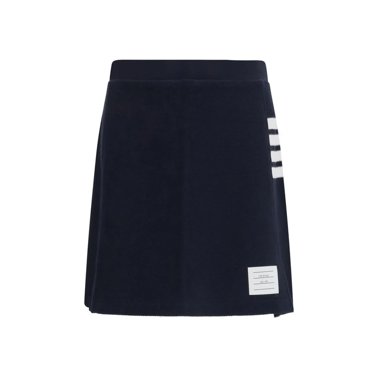 Thom Browne Blue Cotton Mini Skirt - Women