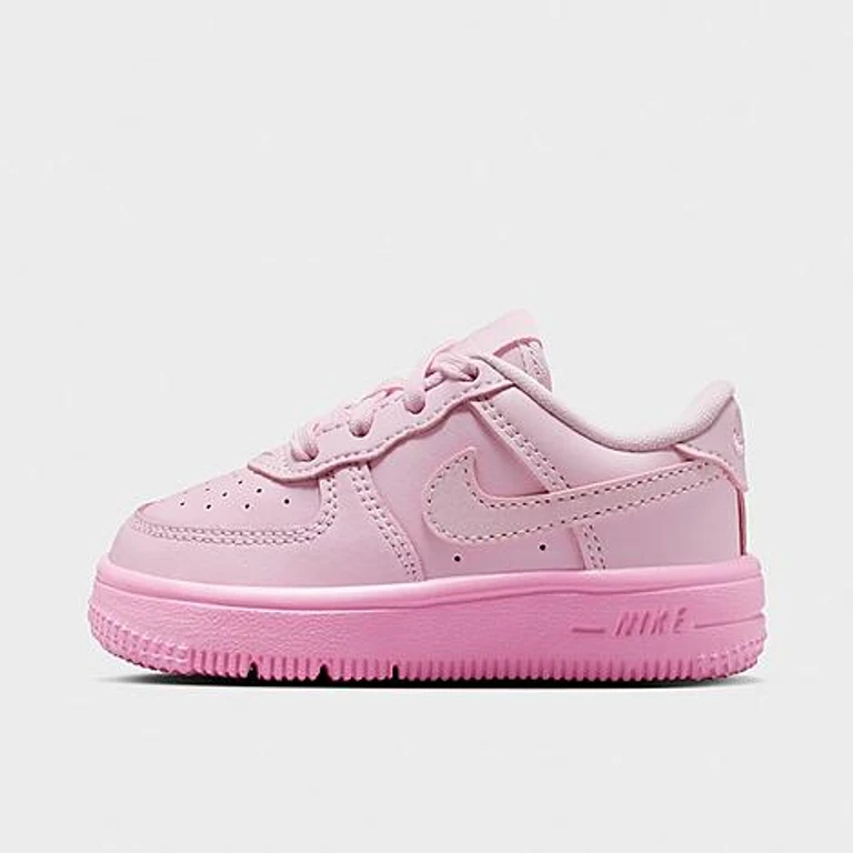Nike Kids Toddler Force 1 Low Casual Shoes in Pink Foam/Pink Rise/Pink Foam Size: 2.0