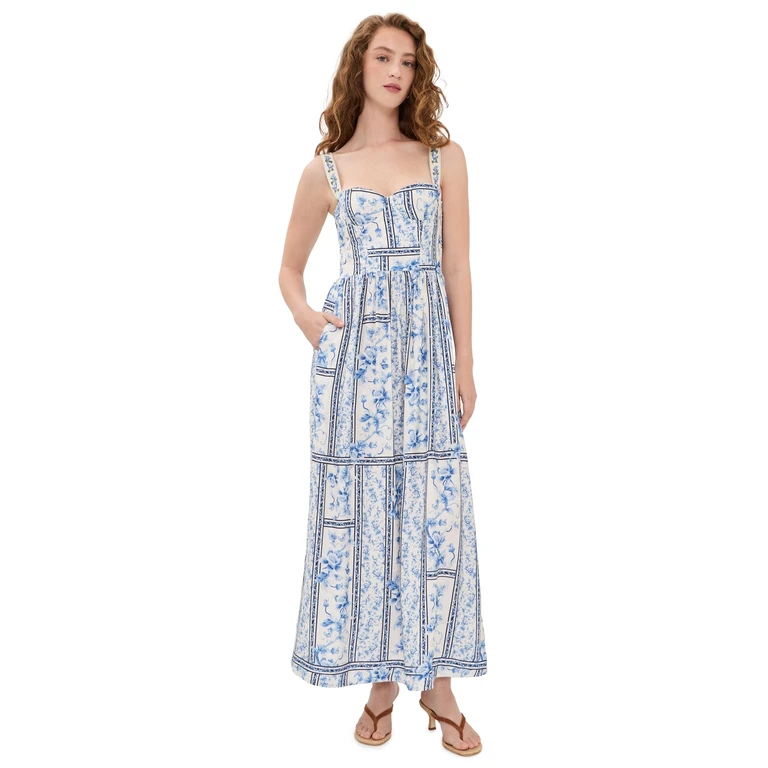Agua Bendita Marcia Ivy Embroidered Maxi Dress Multicolor S