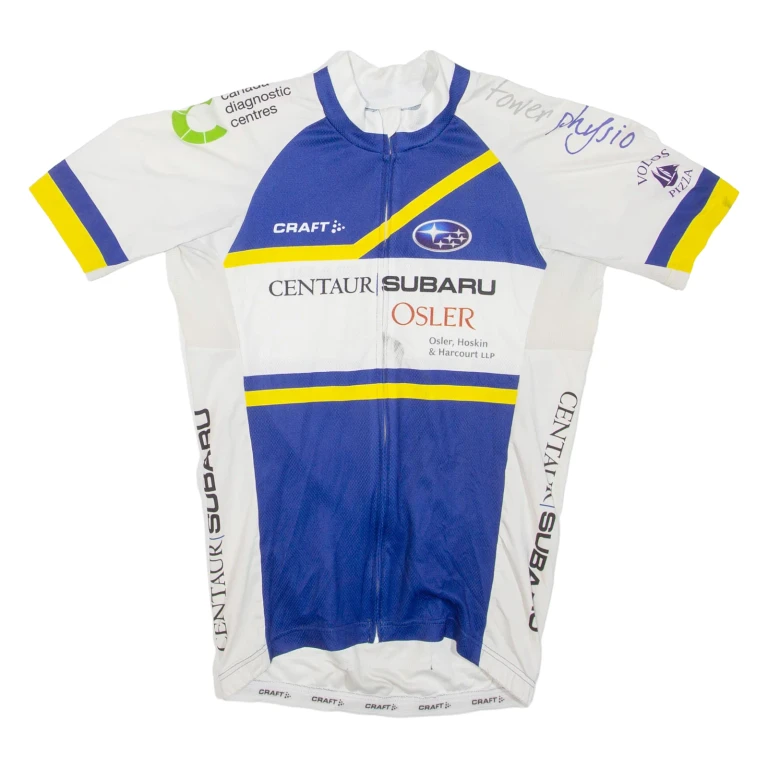 CRAFT Cycling Mens T-Shirt Blue High Neck S