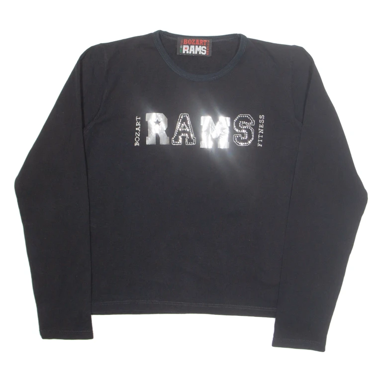 BOZART RAMS Womens Top Black Long Sleeve L