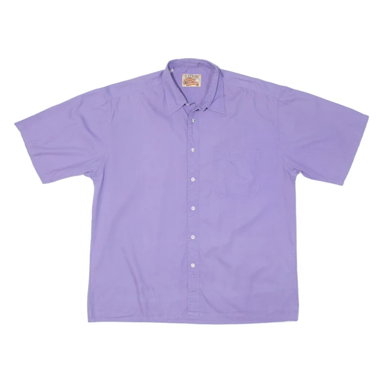LETS GO Mens Plain Shirt Purple 2XL