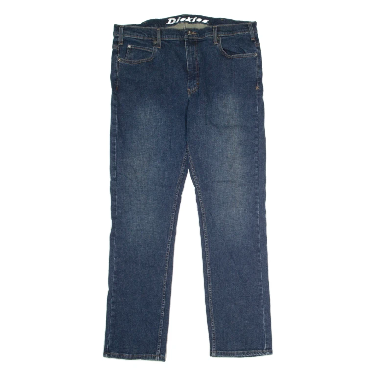 DICKIES Mens Jeans Blue Slim Straight W36 L32