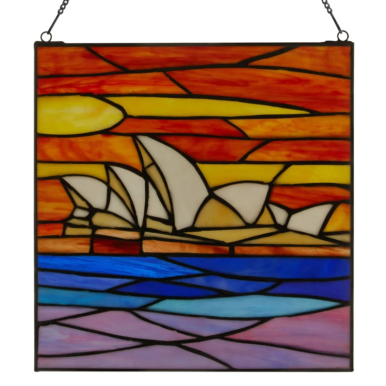 12" Sydney Opera House Stained Glass Window Panel