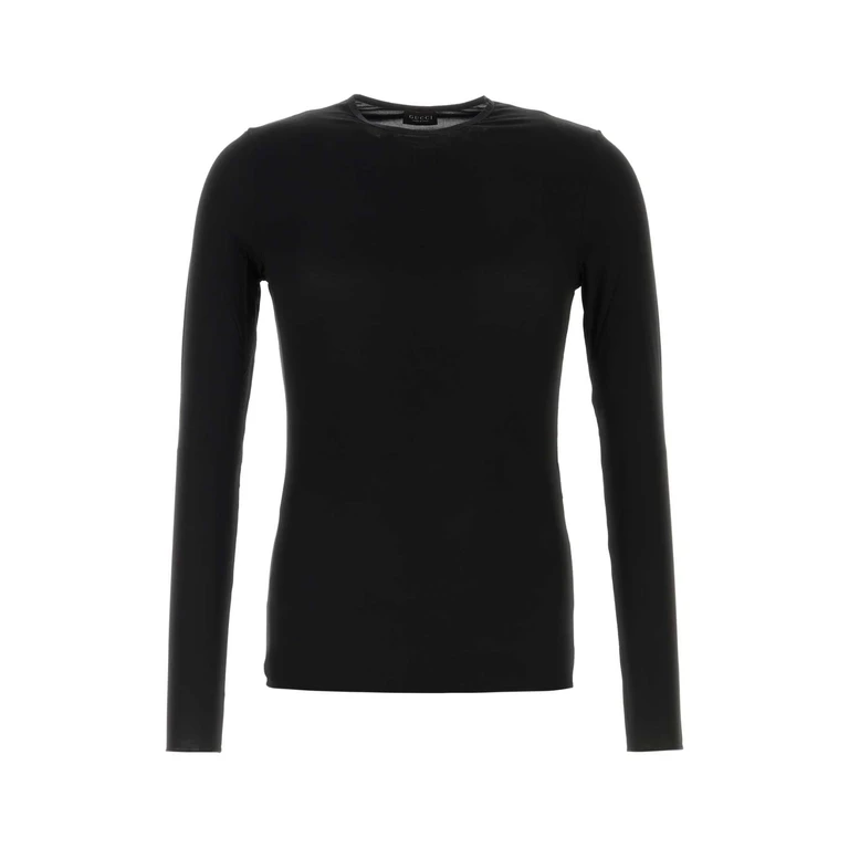 Gucci Black Jersey T-Shirt Mix Rayon - Men