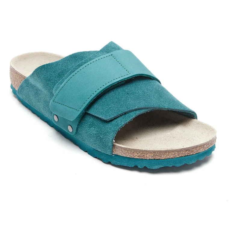 Kyoto Nubuck/Suede Leather Dark Teal Sandals