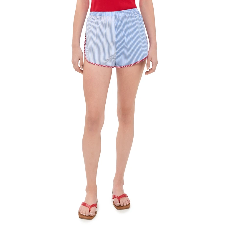 The Lester Shorts Colorblock Marina Blue Stripe S