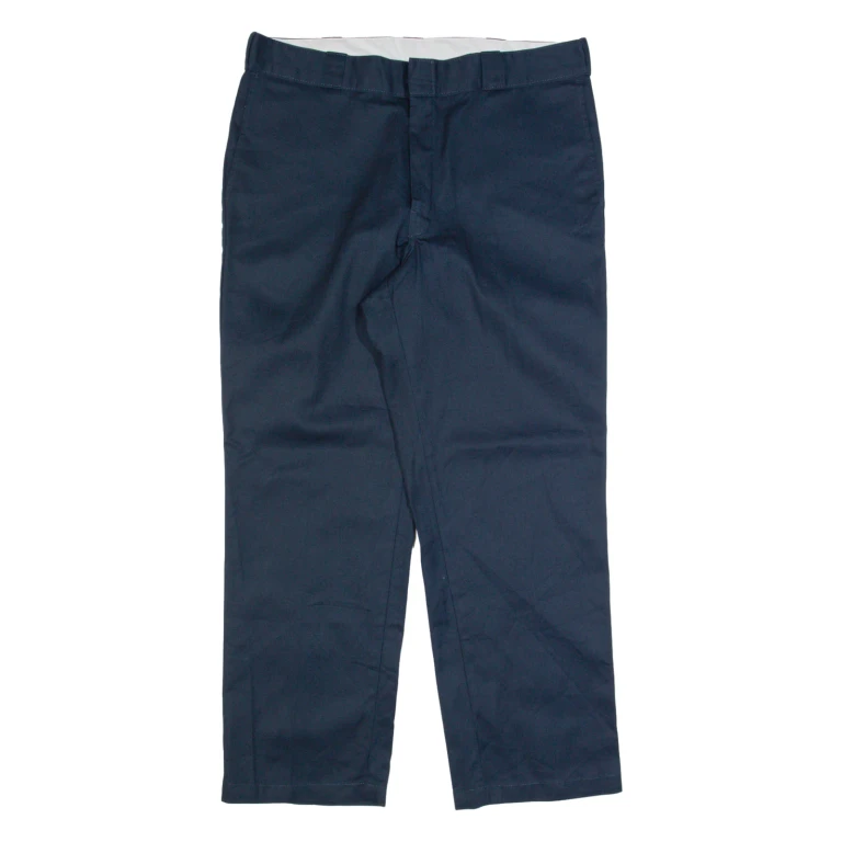 DICKIES Workwear Mens Trousers Blue Regular Straight W38 L30