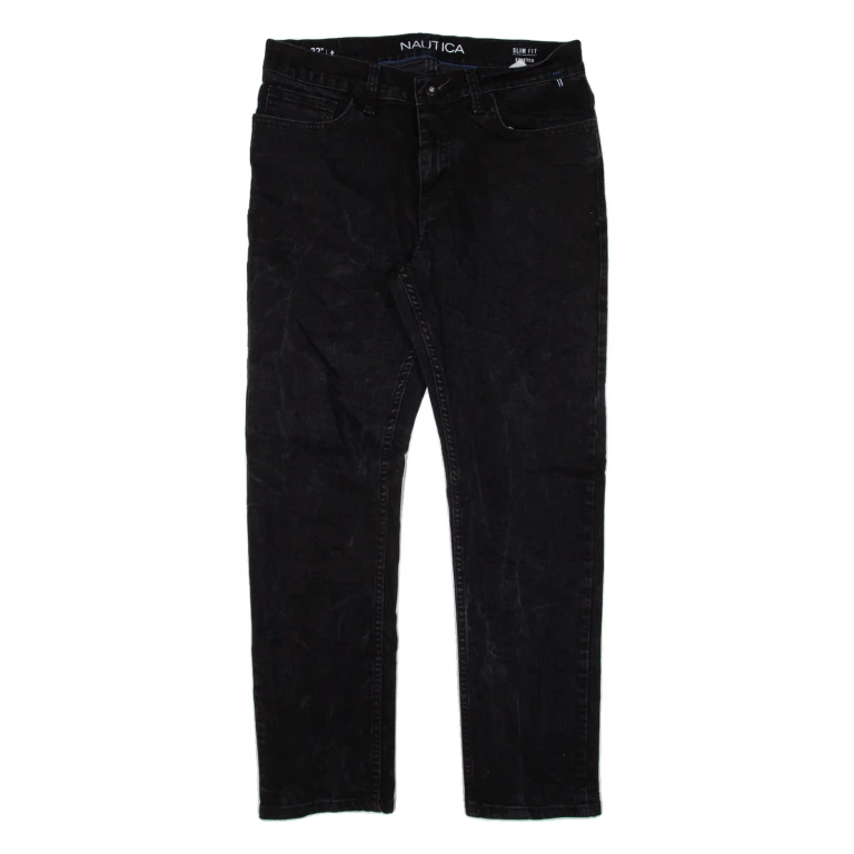 NAUTICA Mens Jeans Black Slim Straight W32 L27