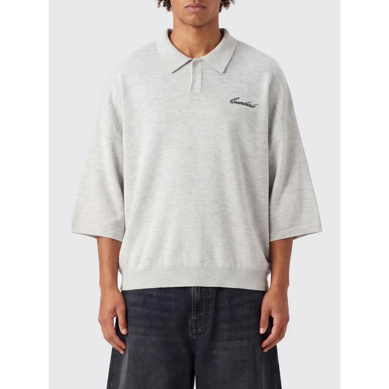 Long-Sleeved Merino Wool Polo Shirt with Logo and Relaxed Fit (192SP266963FOH)