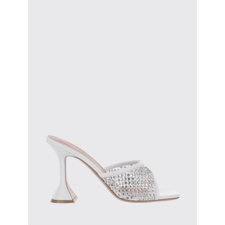 Heeled Sandal Woman color White (LUPITACRYSTALNETSLIPPER95WHITE)