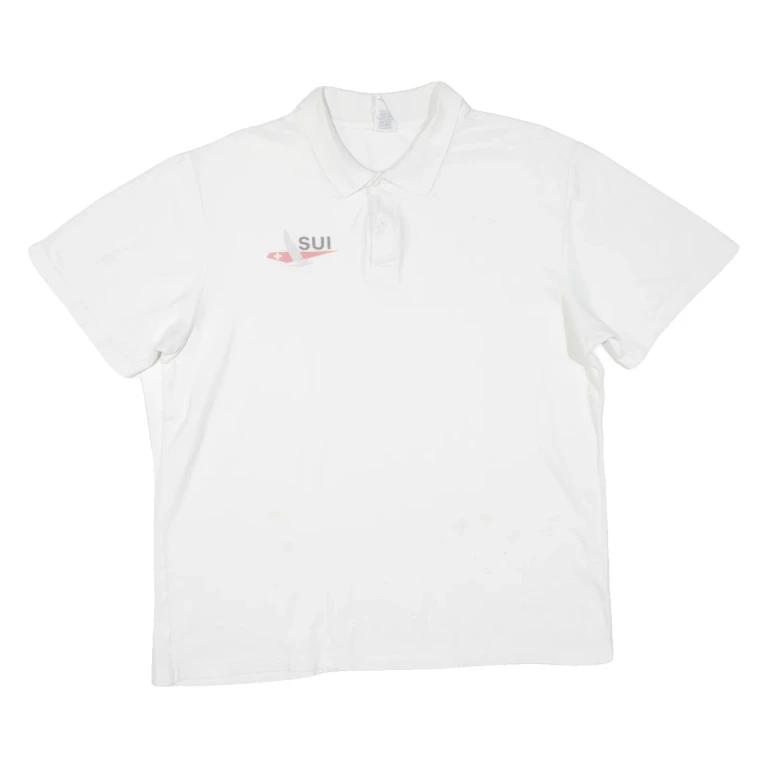 GILDAN Switzerland Mens Polo Shirt White L