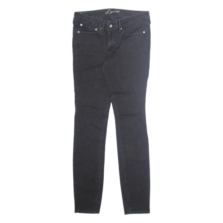 LEVI'S Womens Jeans Black Regular Skinny W30 L32