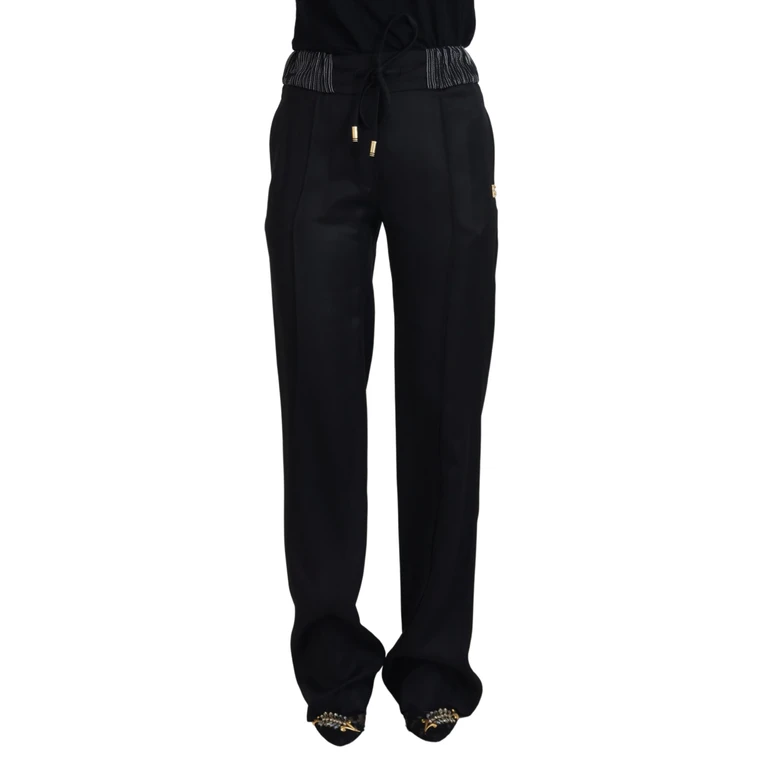 Dolce & Gabbana Black Straight Fit Cotton Pants - Women