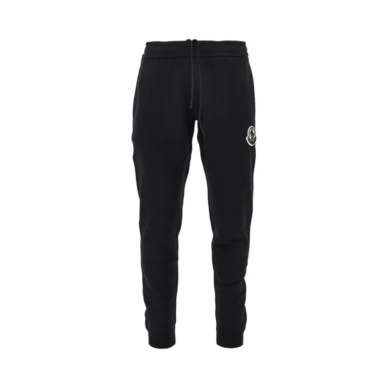 Sweatpants with felt logo patch Man S