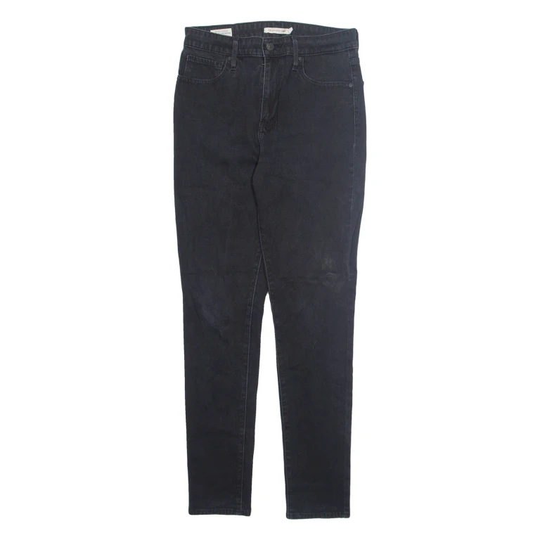 LEVI'S Womens Jeans Black Regular Skinny W29 L30