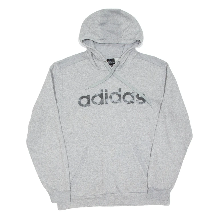 ADIDAS Mens Grey Hoodie M