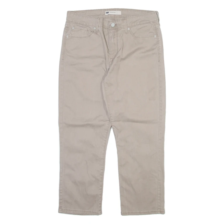 LEVI'S Womens Trousers Grey Slim Straight W31 L24