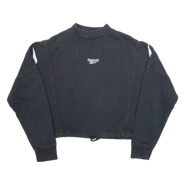 REEBOK Crop Womens Sweatshirt Black XS