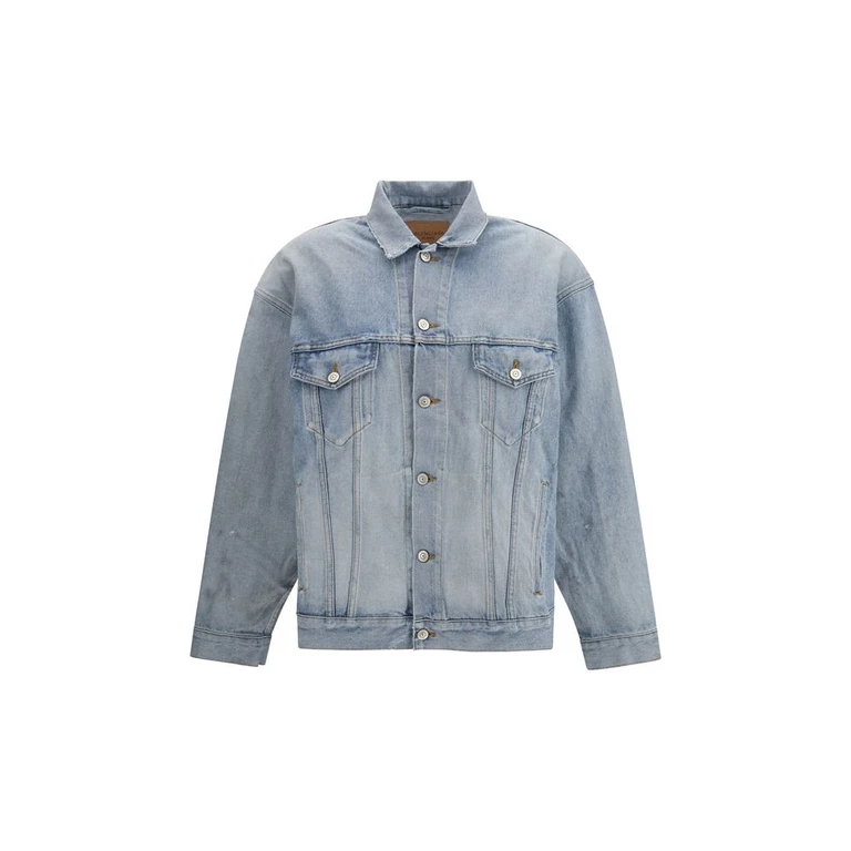 Balenciaga Blue Cotton Denim Jacket Clothing - Women