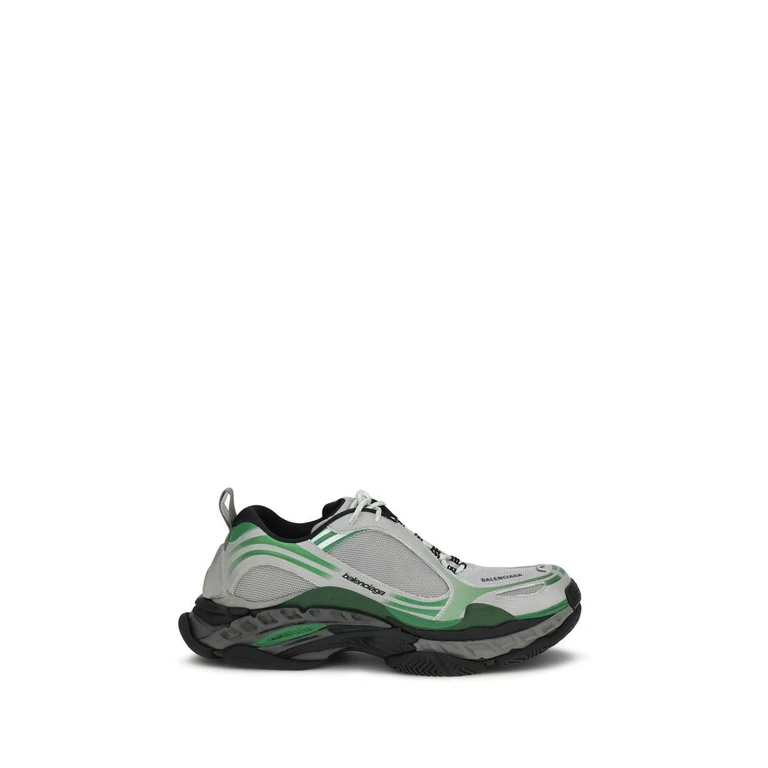 Gray Polyester Athletic Sneakers - Men