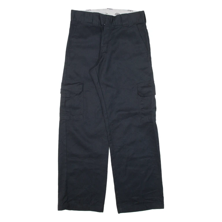 DICKIES Cargo Workwear Mens Trousers Black Relaxed Straight W30 L30