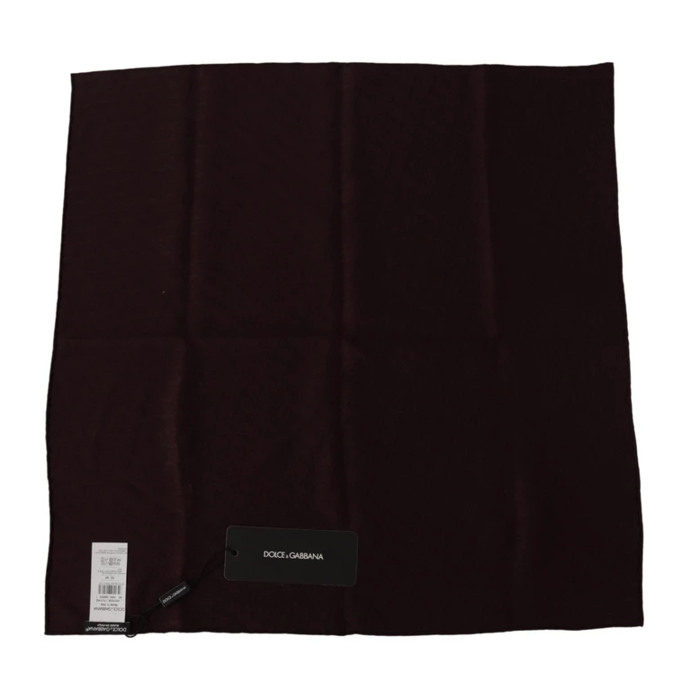 Brown Silk Blend Square Wrap Handkerchief Scarf - Men