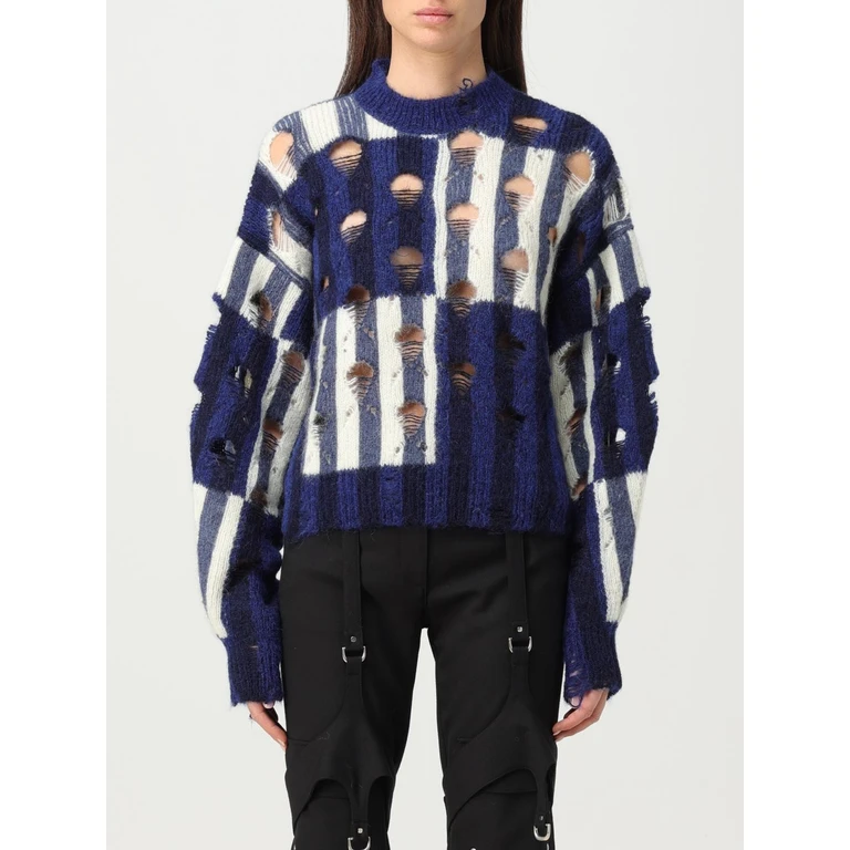 OFF-WHITE Sweater Woman color Blue (OWHE101F23KNI0014504)