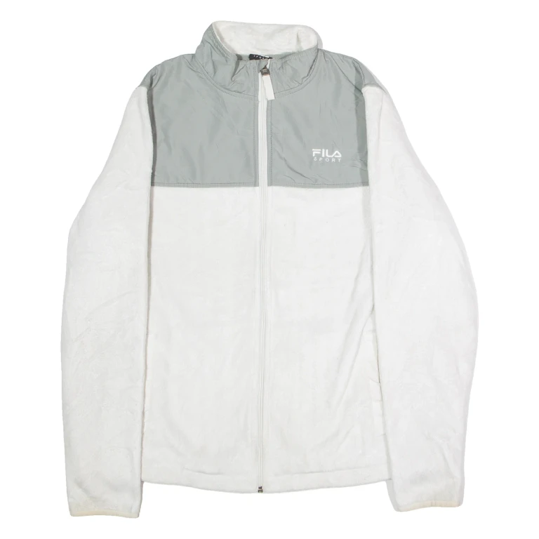 FILA Mens Fleece Jacket White Colourblock M