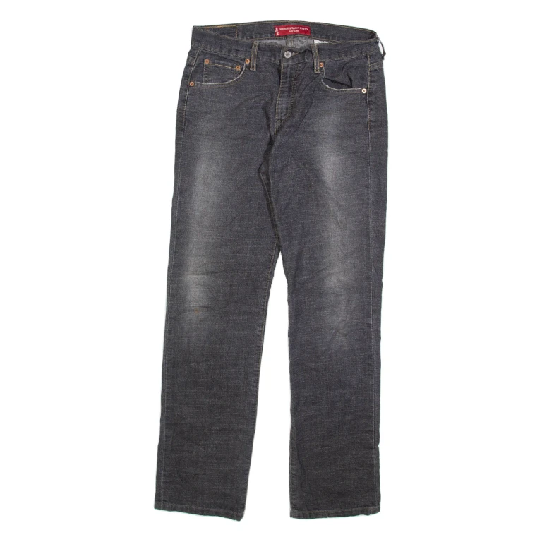 LEVI'S 505 Mens Jeans Grey Regular Straight Stone Wash W30 L32