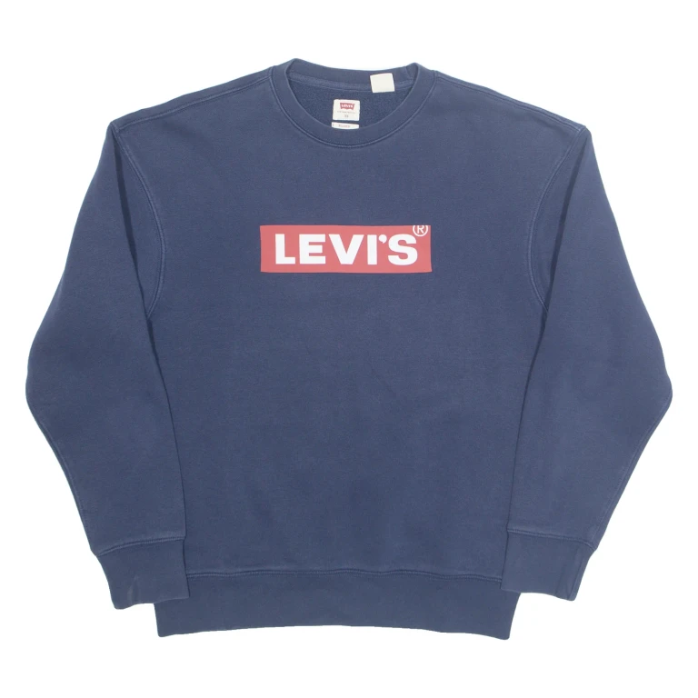LEVI'S Relaxed Mens Sweatshirt Blue XS