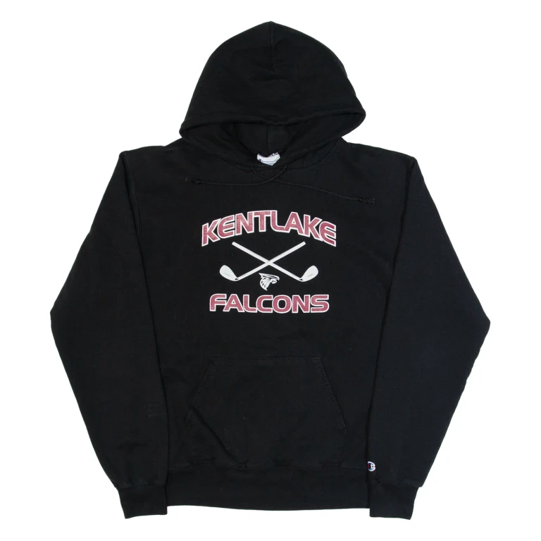 CHAMPION Kentlake Falcons Mens Black Hoodie USA M