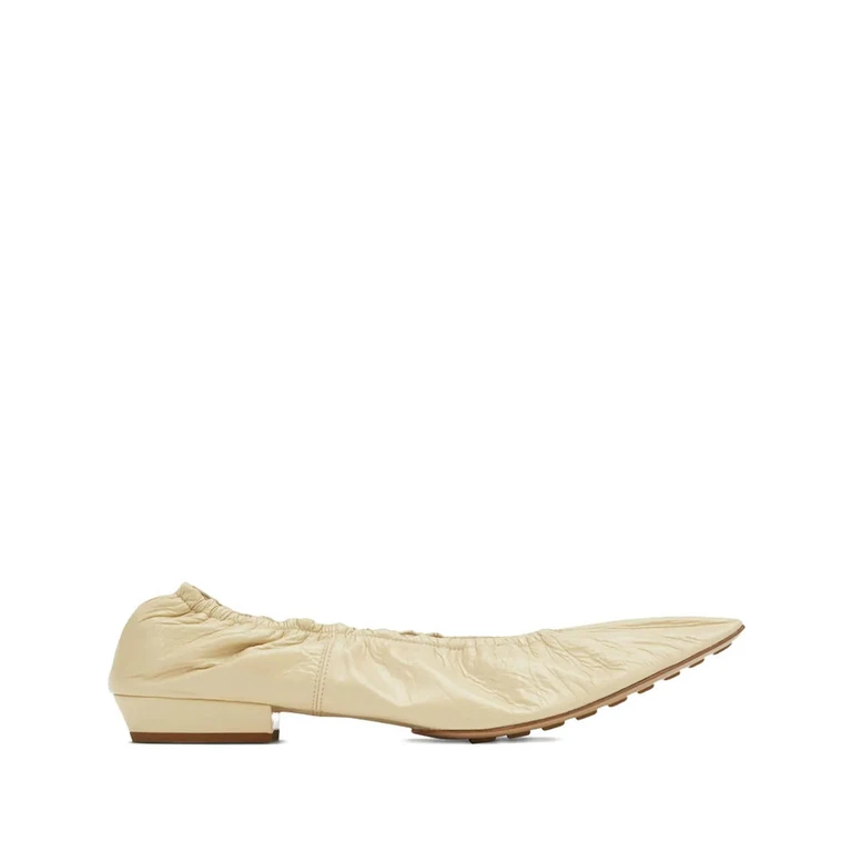 Bottega Veneta Pointed-Toe Leather Flat Pumps
