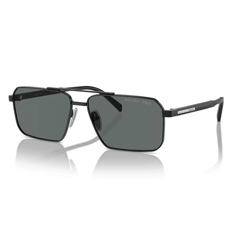 Prada Polarized Dark Grey Navigator Mens Sunglasses PR A57S 1AB5Z1 58