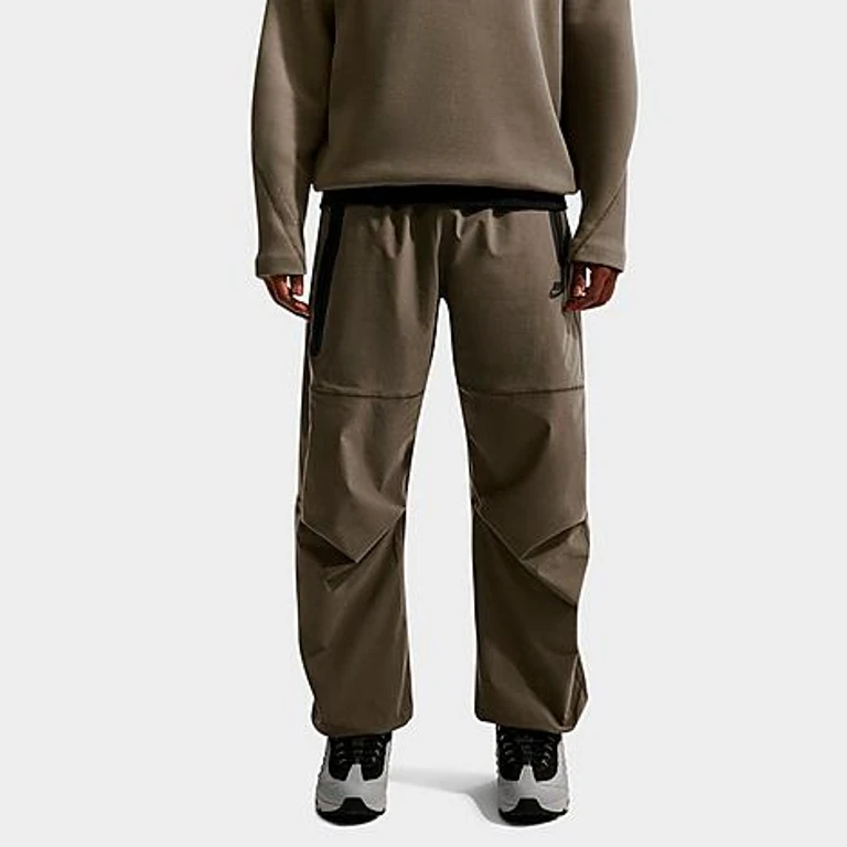 Nike Men's Tech Dri-FIT Woven Pants in Dark Hazel/Dark Hazel/Black Size: Small