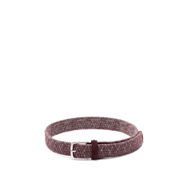 Woven Belt With Suede Details